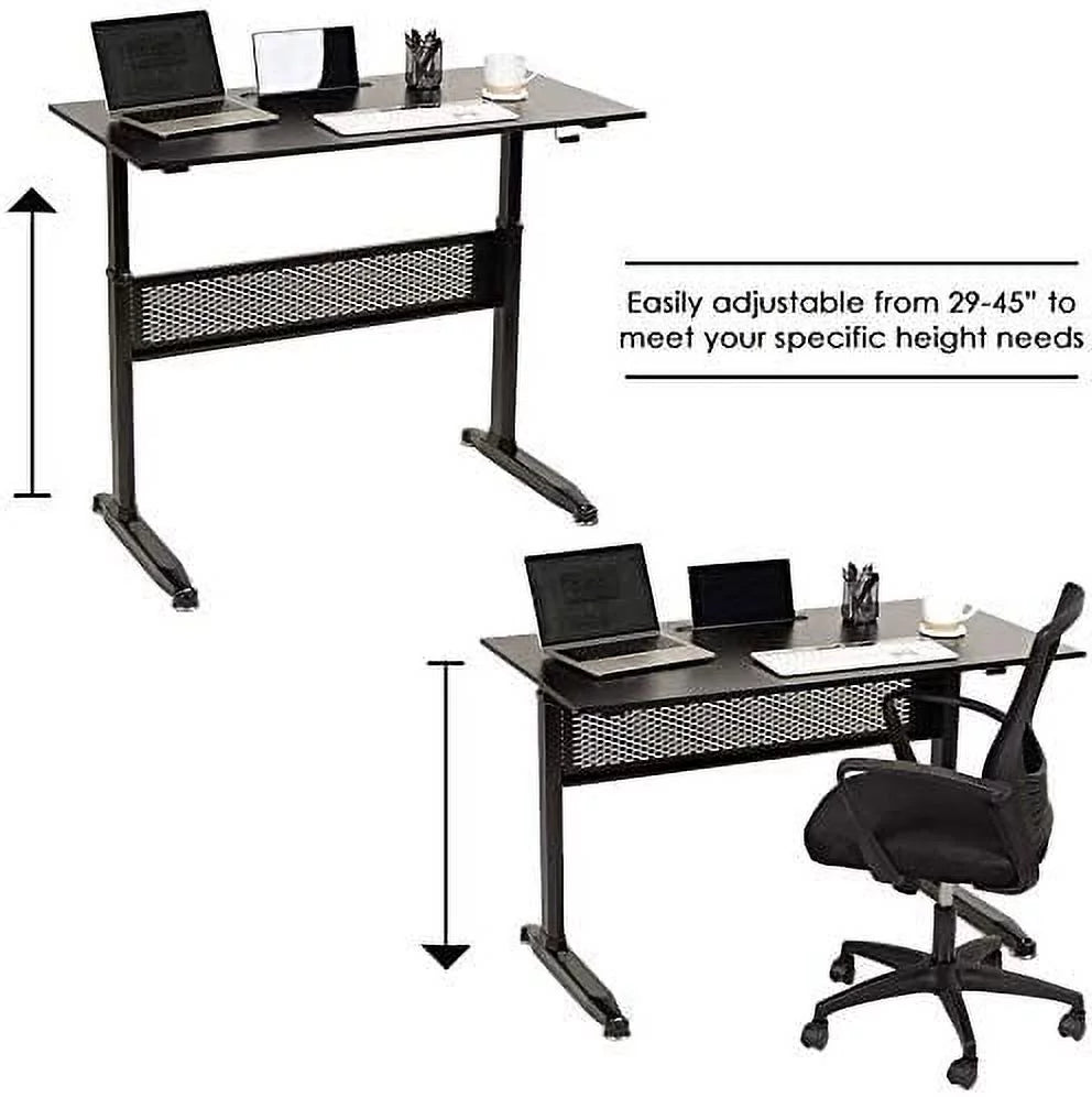 Black 48inches Height Adjustable Standing Desk E261132
