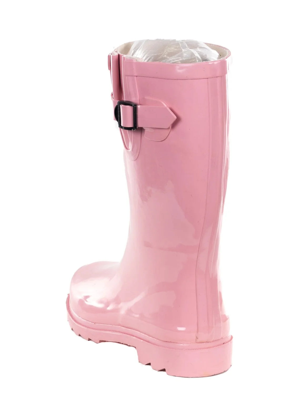 Pink Rubber 11-inch Mid-calf Rain Boots W7681