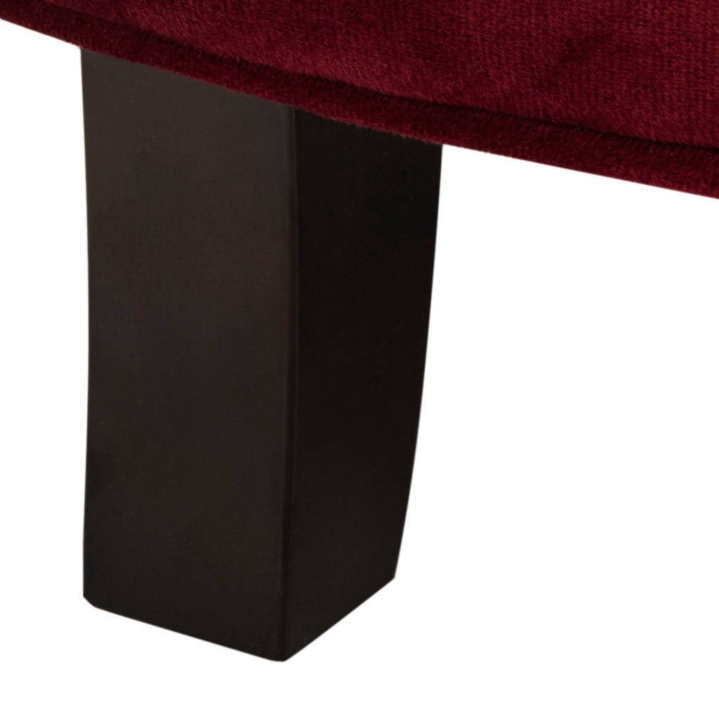 Red Velvet Tufted Storage Ottoman V178