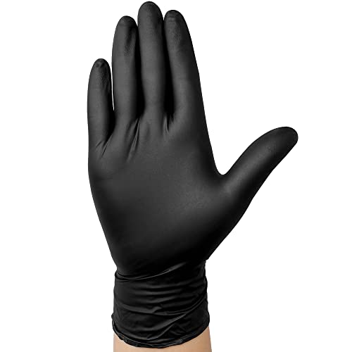 Black 6-mil Disposable Nitrile Exam Gloves N4667
