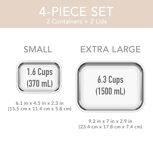 4-Piece Glass Food Storage Set Y965