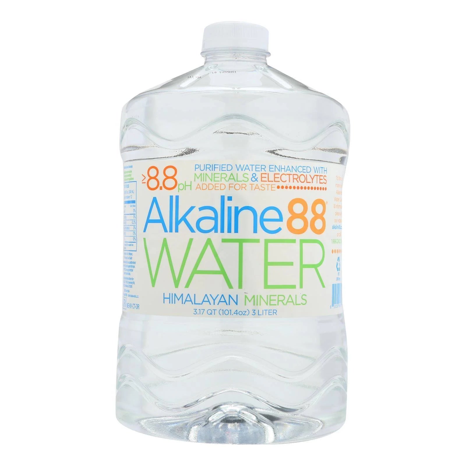 8.8 Ph Purified Water 3 Liter Case of 4 Y4890