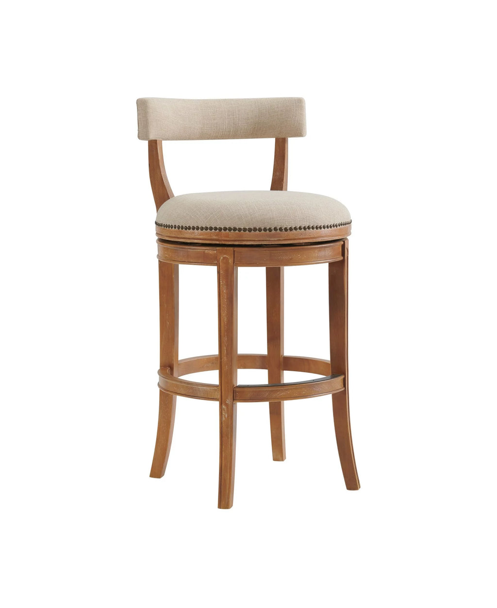 Weathered Brown and Beige Swivel Bar Stool A757177