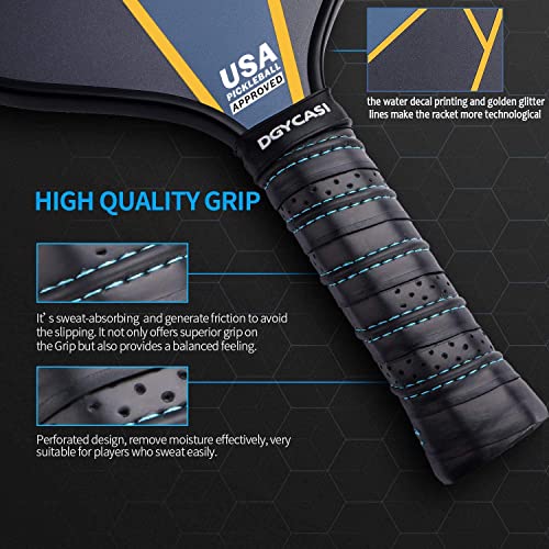 Set of 2 Carbon Fiber Pickleball Paddles with Carry Bag O197781