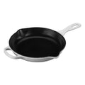 White Enameled Cast Iron 9 Inch Skillet D46260