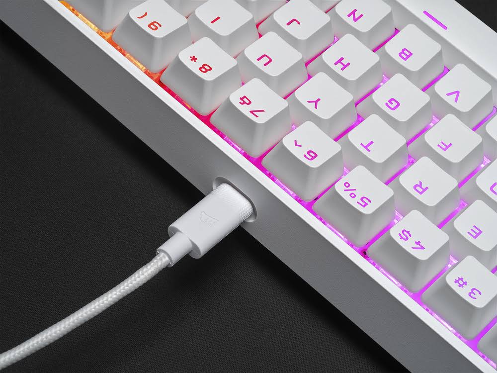 White 60% Mechanical Gaming Keyboard J1173