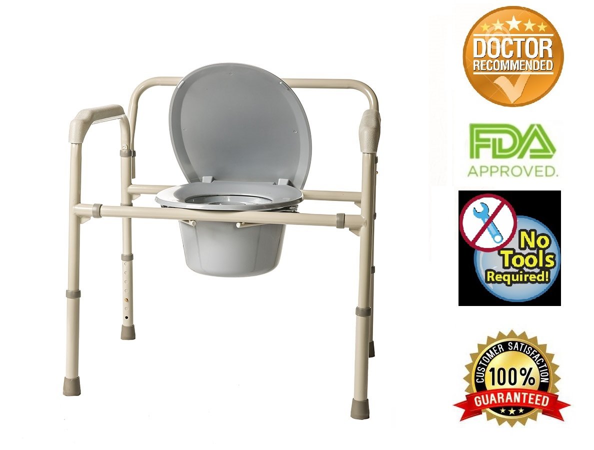 Gray Heavy Duty Bariatric Commode Chair I336176