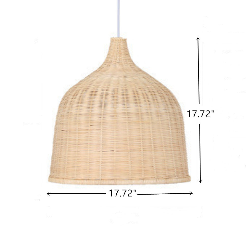 Bamboo Rattan Hanging Lamp Shade 17.72" Z60187