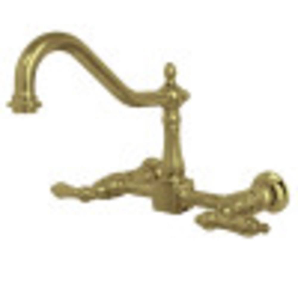 Polished Brass Wall Mount Kitchen Faucet W628