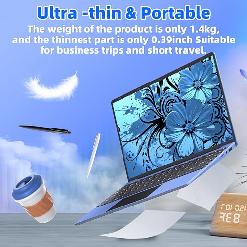 Blue Laptop Computer, Celeron N5105, 16GB RAM, 512G SSD, FHD IPS, Win 11 Pro, Convertible 180° U915156