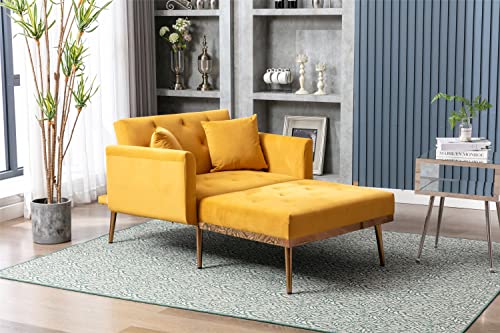 Beige Velvet Chaise Lounge Chair with Pillows R5567
