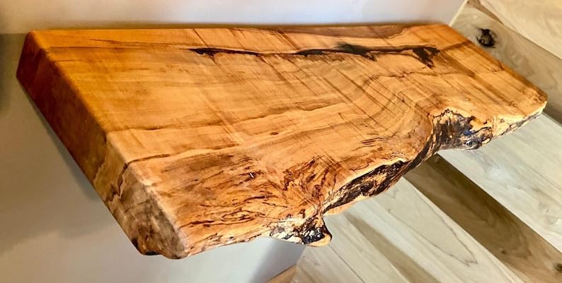 Live Edge Spalted Maple Floating Shelves N903255