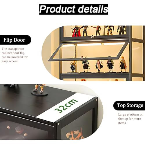 5-Tier Acrylic Glass Door Display Cabinet W4815