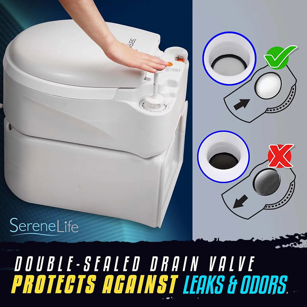 Outdoor Portable Cassette Toilet with Detachable Waste Holding Tank B586090