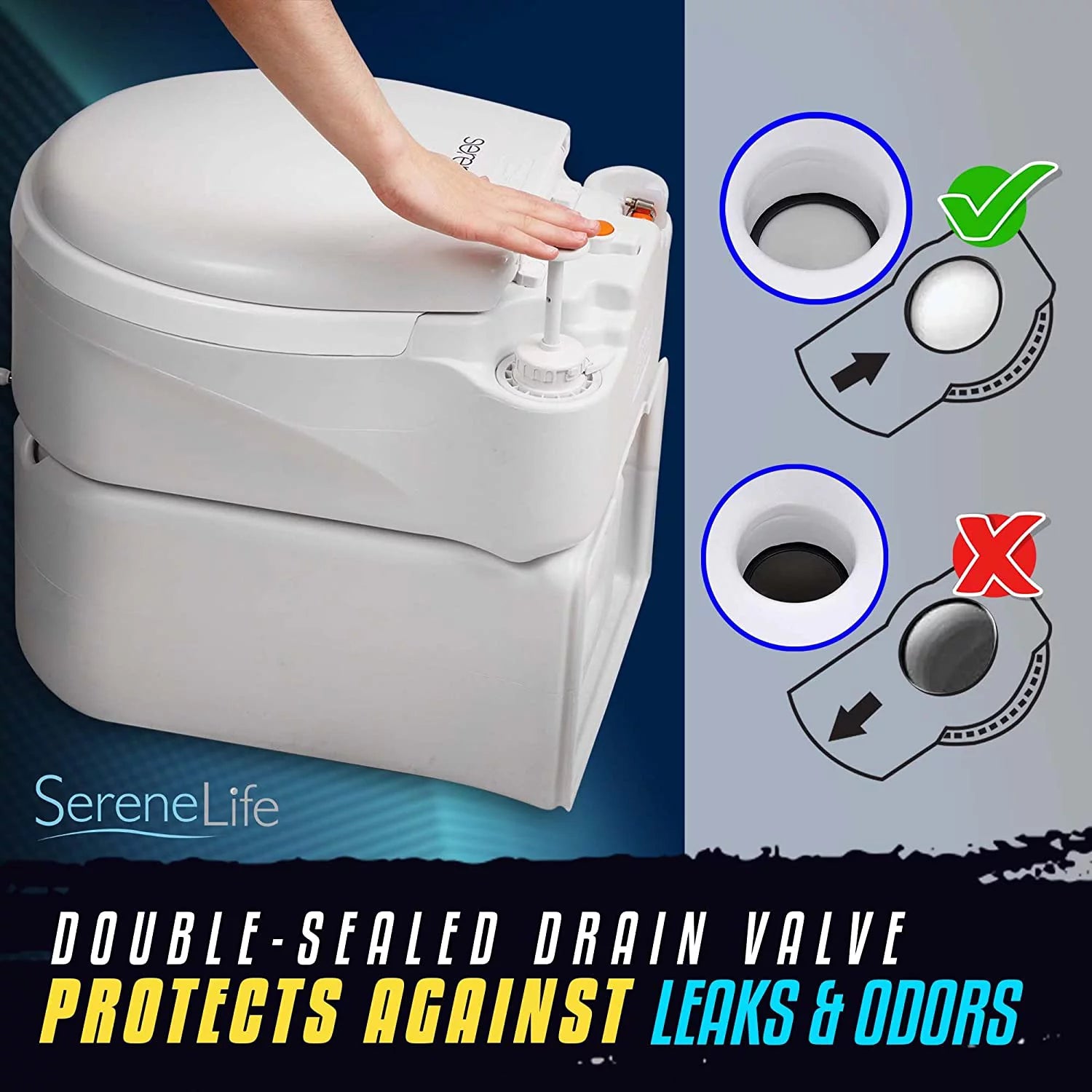 Outdoor Portable Cassette Toilet with Detachable Waste Holding Tank B586090
