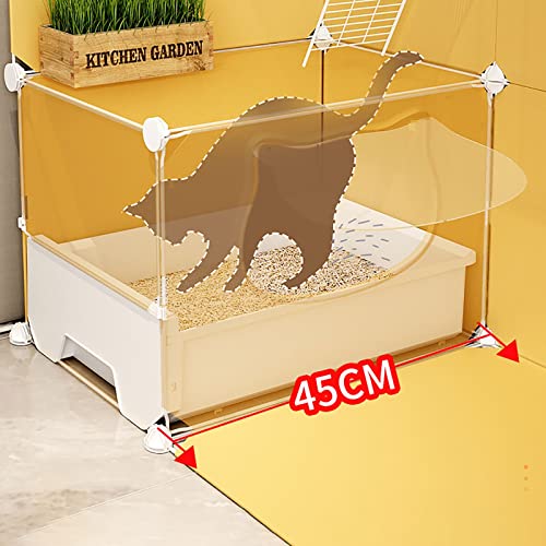 Large Cat Cage Metal Wire Indoor DIY Kennels Crate with Cat Litter Box N8321