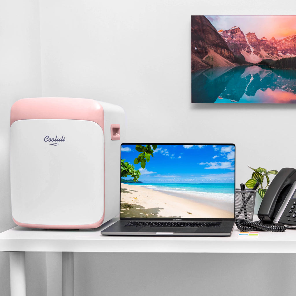 Pink 15 Liter Compact Portable Cooler Warmer Mini Fridge D4175