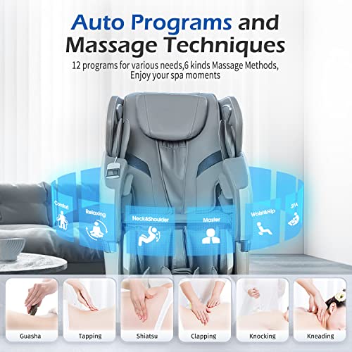White Full Body Massage Recliner Chair J5574