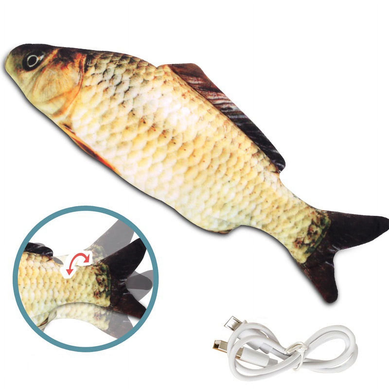 Flopping Fish Cat Toy with Catnip Bag Motion Plush Interactive Cat Toy K69182