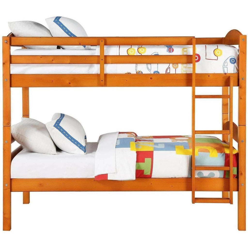 Pine Wood Twin-over-Twin Bunk Bed H6287