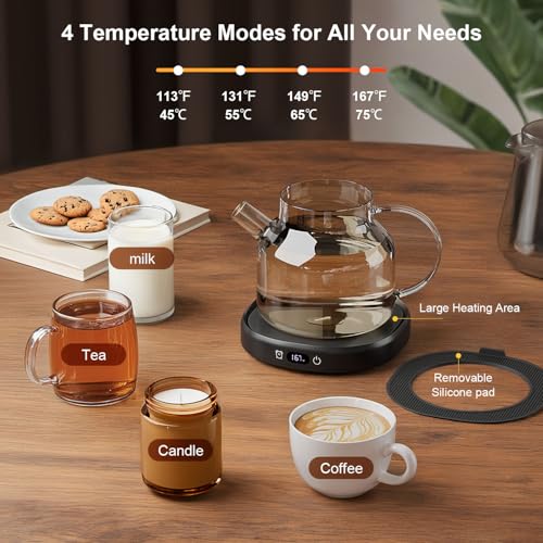 Electric Cup Warmer with Mug Set, 4-Temperature Setting F951571