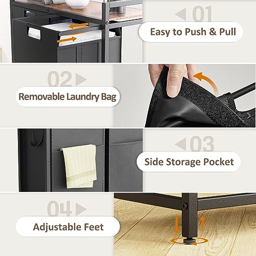 White 3 Section Laundry Hamper with 3 Removable Bags Q54552