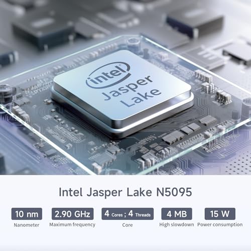 Mini PC, Fanless Intel N4000, 8GB LPDDR4 RAM, 128GB eMMC, WiFi5, HDMI, VGA, 4K HD, Dual WiFi, BT4.2 X3926