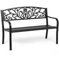 Metal Patio Bench with Steel Frame Y789