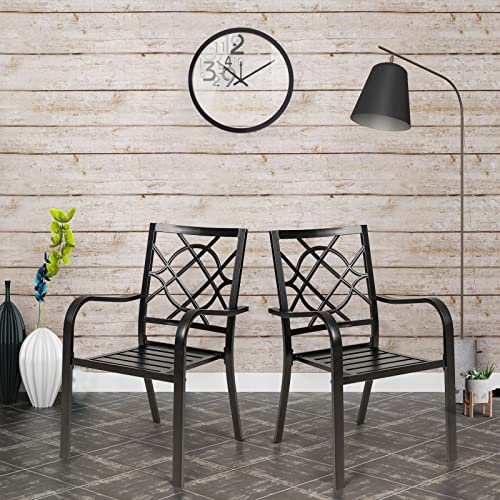 5-Piece Outdoor Wrought Iron Chairs and Table Patio Dining Furniture Set C568