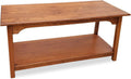 Rustic Wood Shaker Coffee Table with 2 Tier Shelves, 44" W X 20" D X 19" H, Cherry Y61246