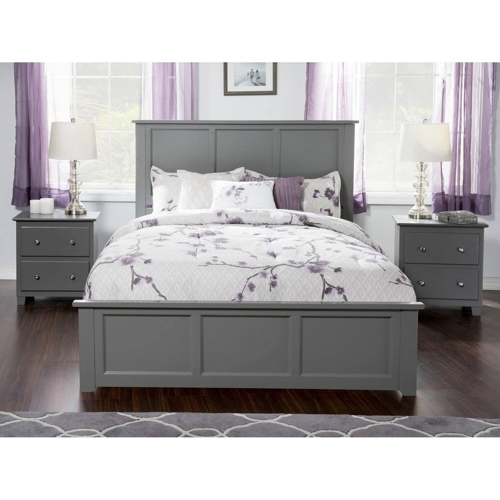 Grey Queen Bed with Foot Board N5822