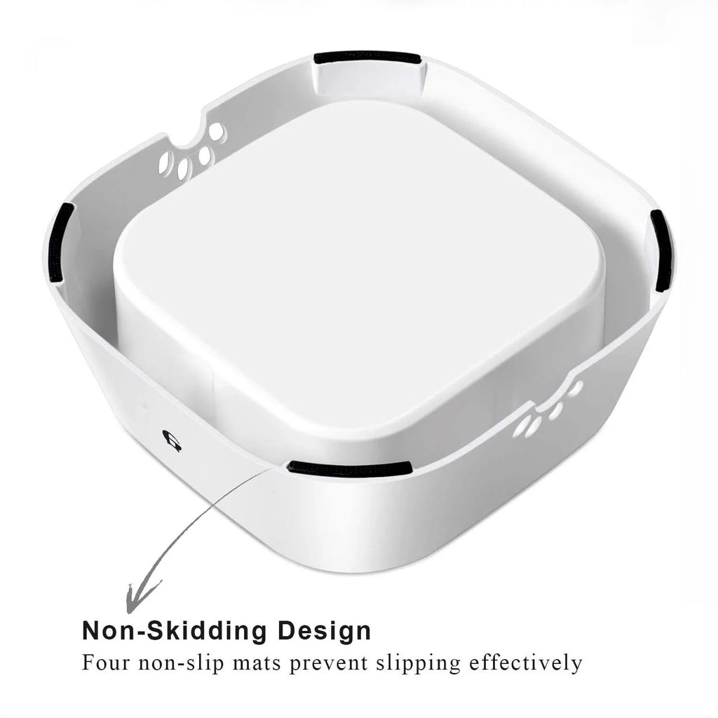 35OZ No-Spill Slow Water Feeder Dog Bowl GREY I84913