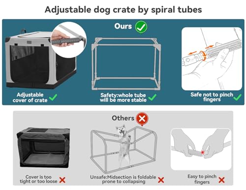 26 Inch Indoor Dog Crate with Fabric Cover I5750