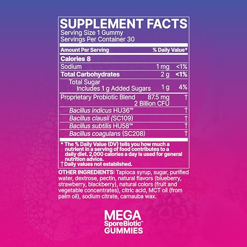 180 Capsules Probiotic Supplement with Bacillus Coagulans and Bacillus Subtilis Q3783