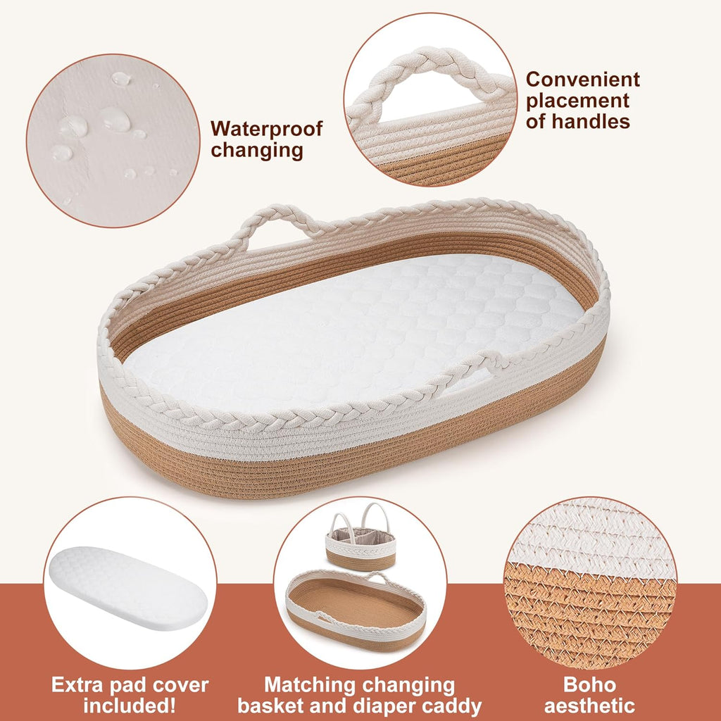 Foam Basket Pad with Washable Waterproof Pad Covers S79652