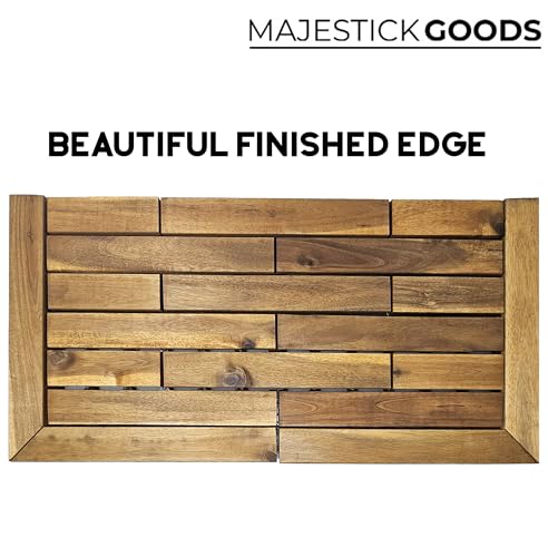 12 x 12 Acacia Hardwood Outdoor Flooring Edge Straight 8 pack B716802