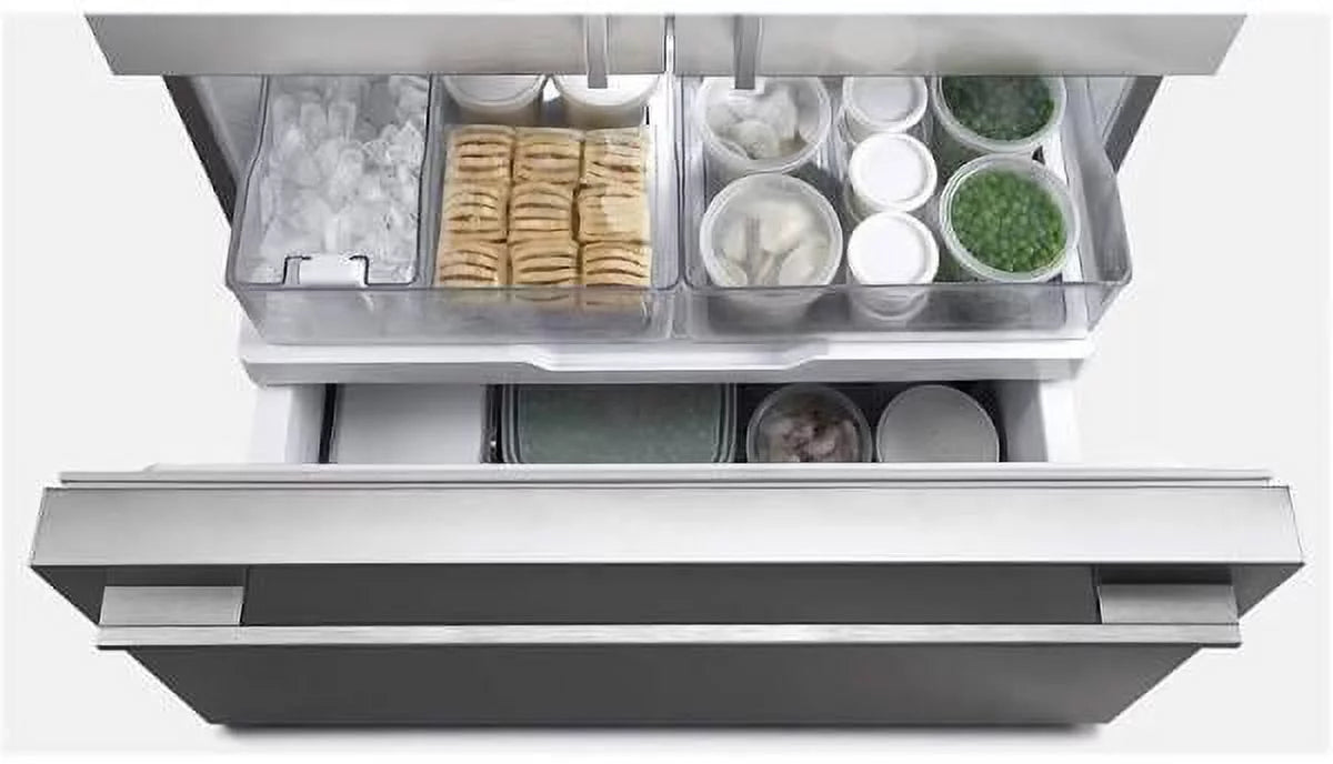 36 Inch Freestanding Counter Depth French Door Refrigerator in Stainless Steel P3676