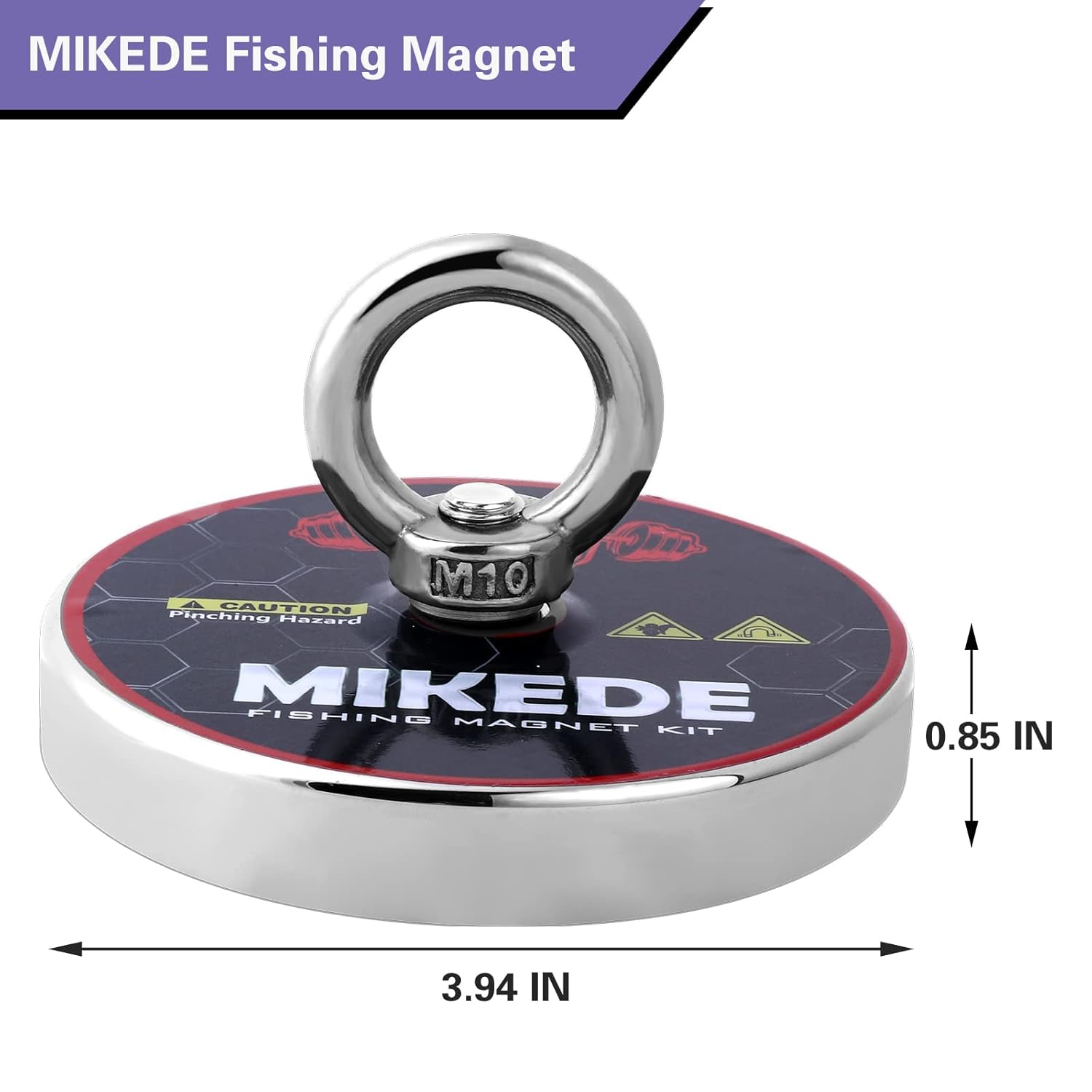1080 LBS Pulling Force Neodymium Rare Earth Fishing Magnets, Pack of 2 Q595397