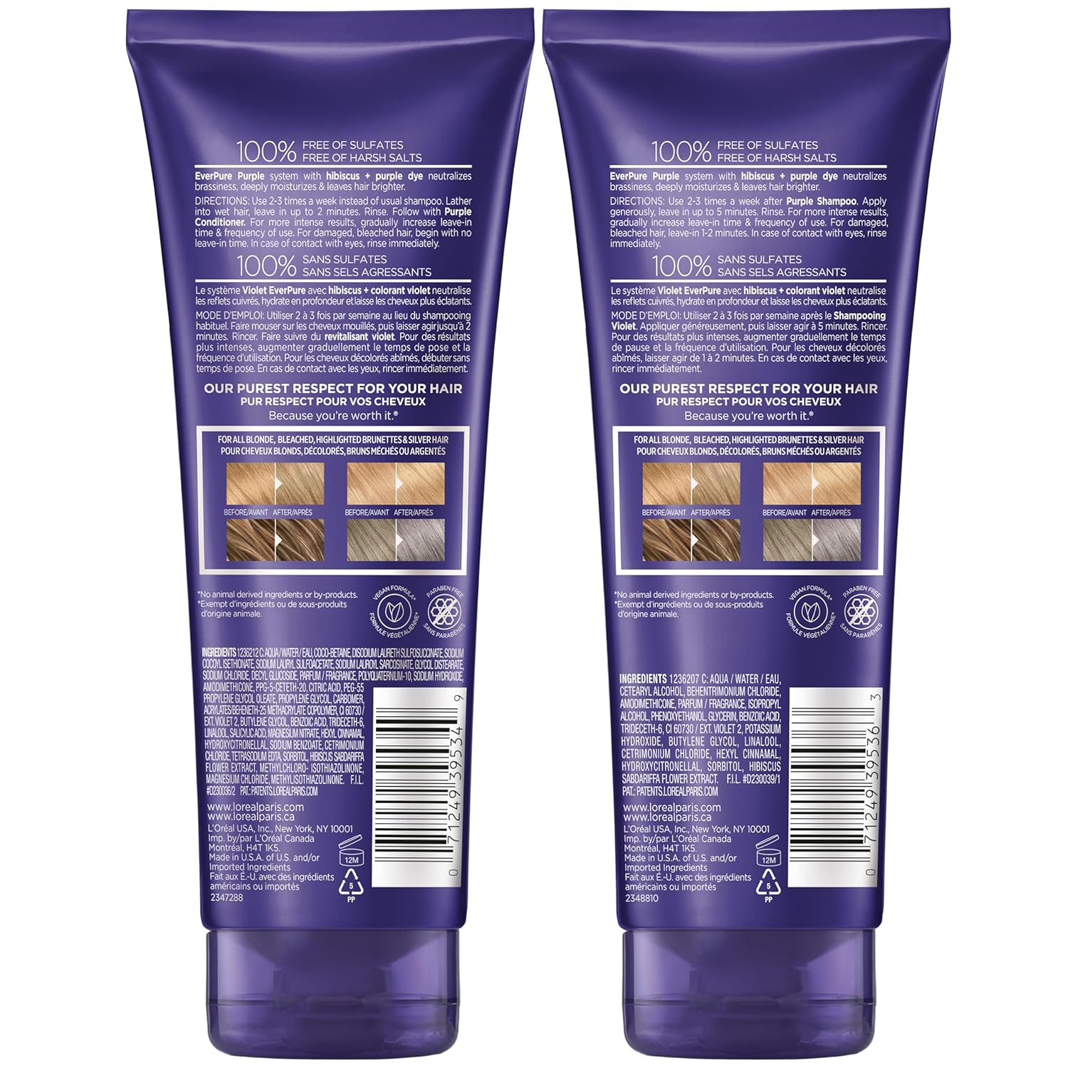 Sulfate Free Purple Shampoo and Conditioner Set U568612