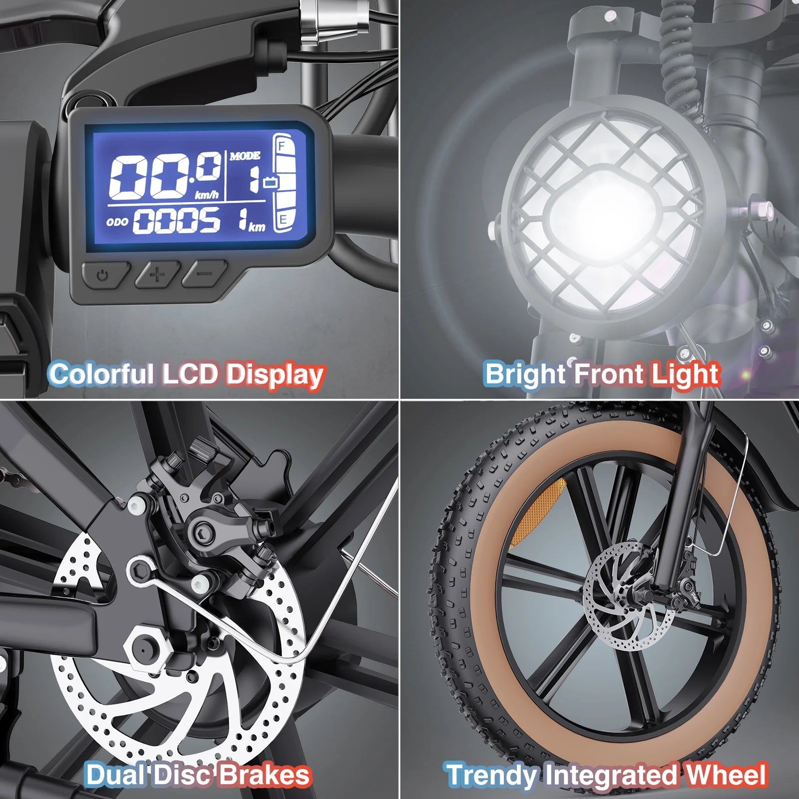 1000W 48V 15.6AH 20" Fat Tire Electric Bike F23615