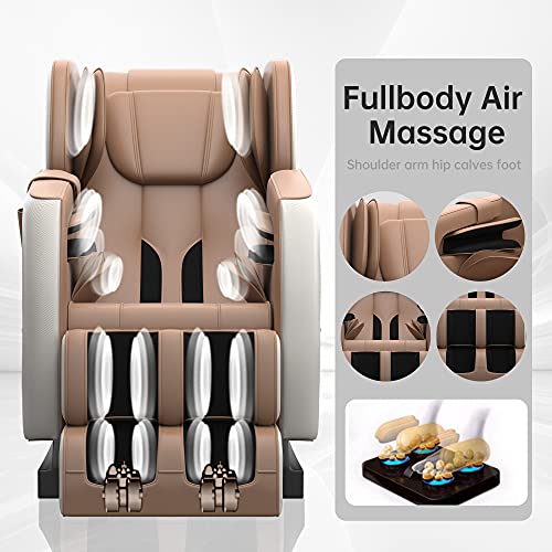 Brown Full Body Zero Gravity Massage Chair with Auto Modes V5119