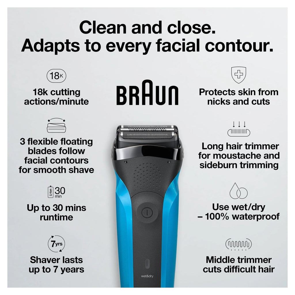 Rechargeable Wet Dry Electric Shaver V69319