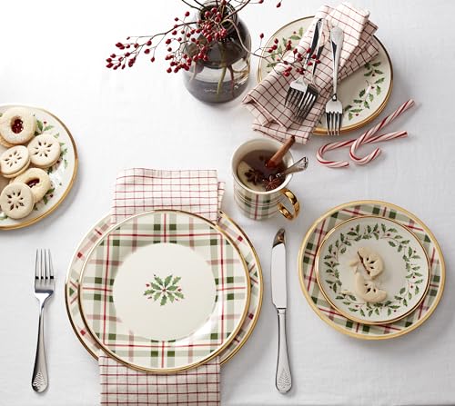 12-Piece Dinnerware Set, Red & Green J60907