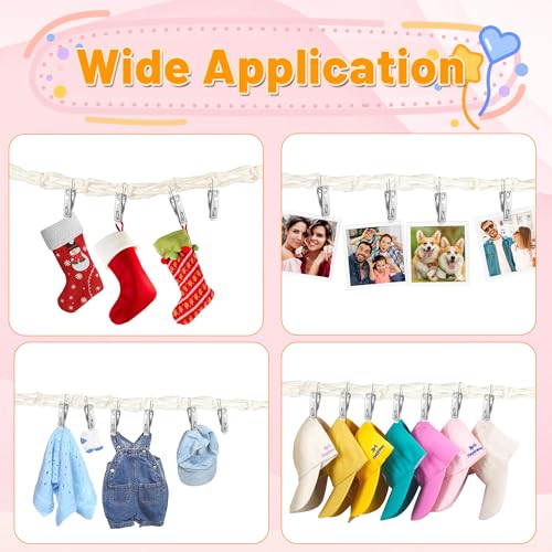 Stuffed Animal Storage Chain with 40pcs Metal Clips Y831