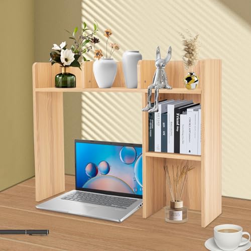 Wood Desktop Bookshelf Storage V807678
