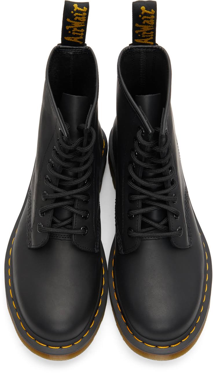 Black Greasy 1460 Boots W6643