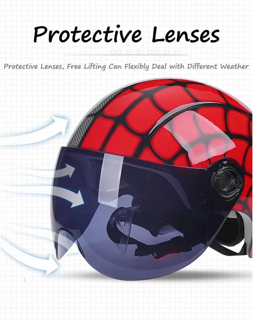 Youth Motorcycle Half Helmet with Visor N706