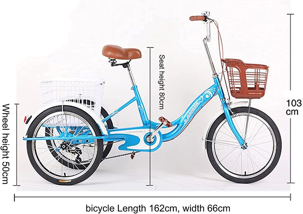 3 Wheel Adult Tricycle with Shopping Basket R757