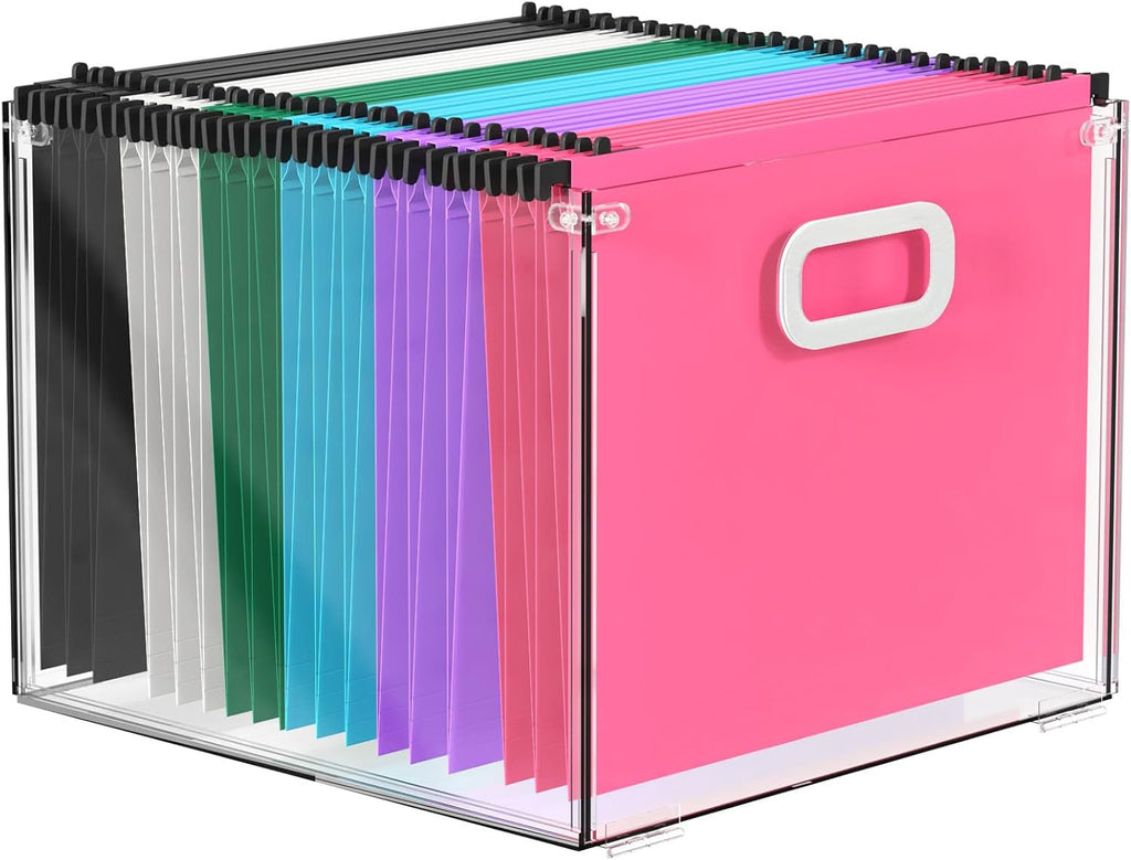 Clear Acrylic Hanging File Organizer with Handle I3268