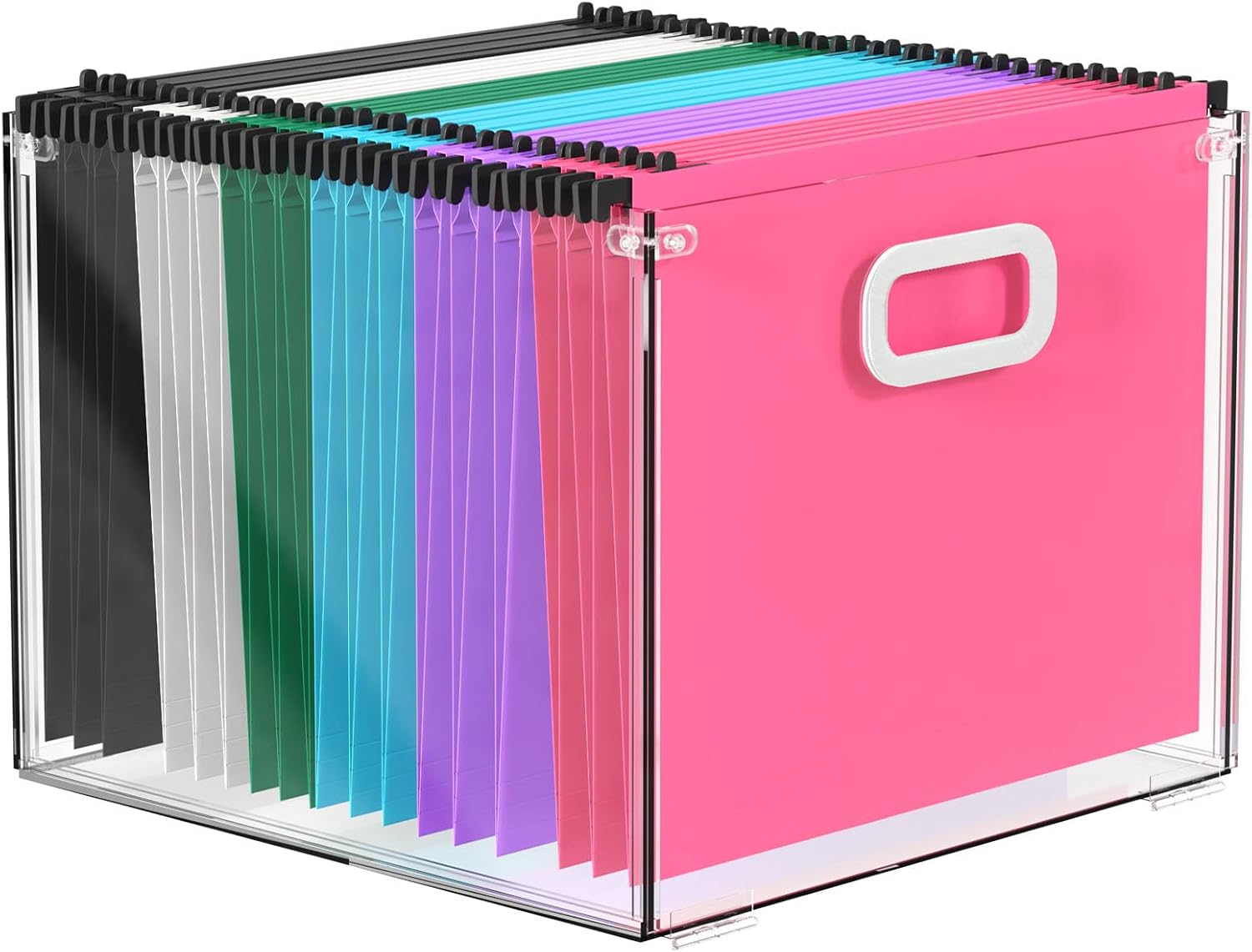Clear Acrylic Hanging File Organizer with Handle I3268